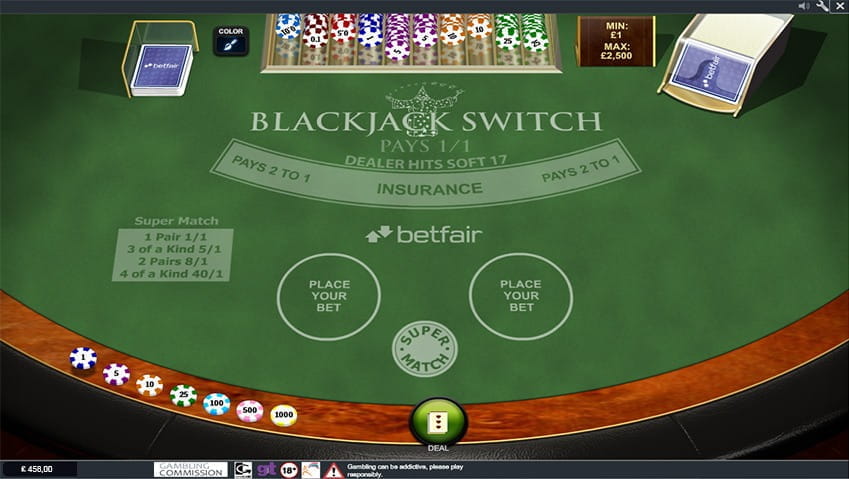 Blackjack Switch – Table Layout