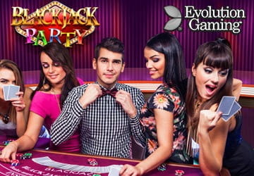 Live Blackjack Party mit den niedrigsten Tischeinsätzen von Evolution Gaming