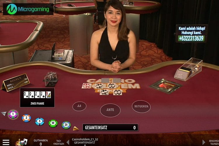 Asiatisches Flair beim Microgaming Live Casino Hold'em