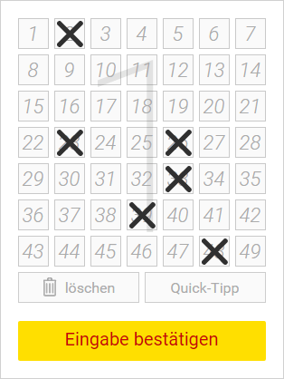 So sieht 6 aus 49 Lotto im Internet aus