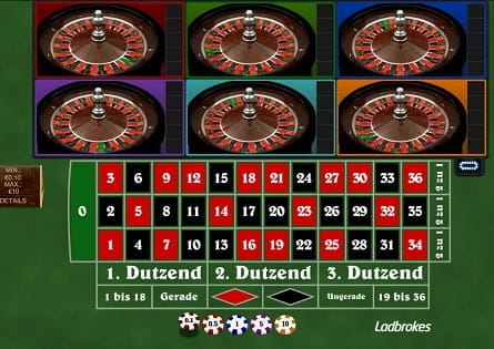Eine schnelle Roulette-Variante mit vielen Rädern ist das Multi-Wheel Spiel