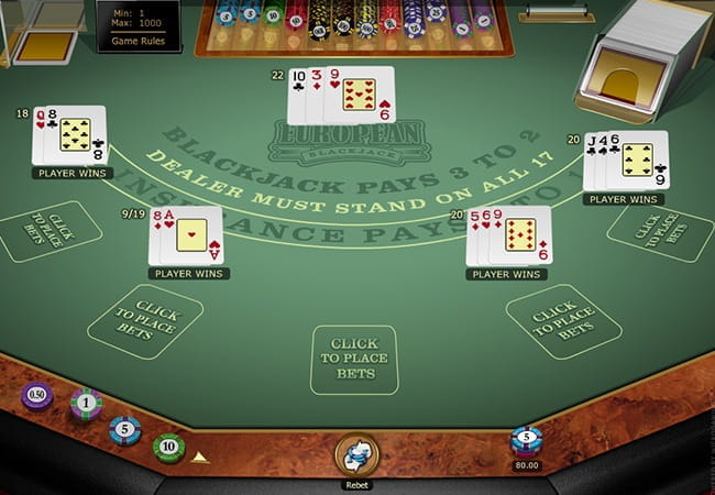 Blackjack, Poker und andere Tischspiele in vielen Varianten