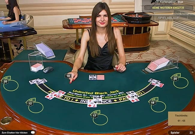 Blackjack, Roulette und weitere Games im Eurogrand Live Casino