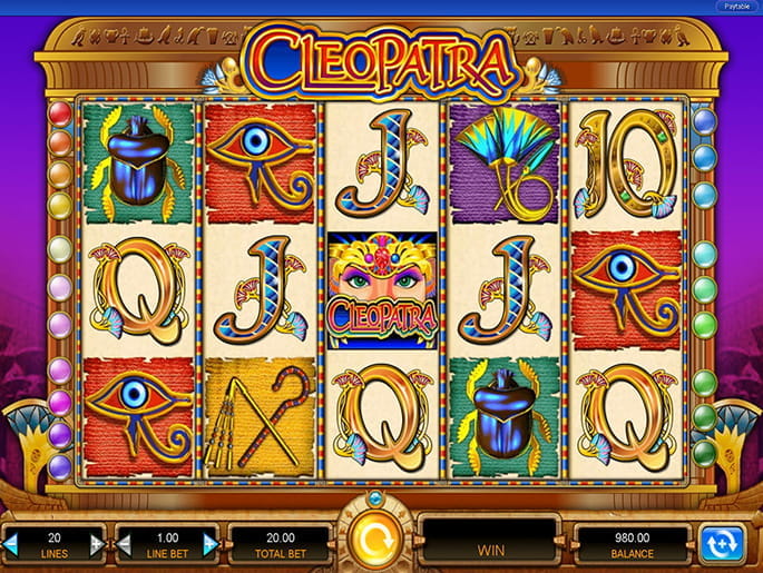 Juega a la version demo de la slot Cleopatra.