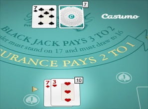 Example blackjack hand
