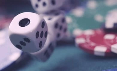 Some dice in a casino