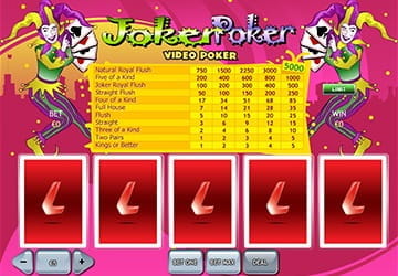 Play Joker Poker, the most popular online video poker game