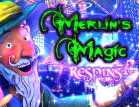 Game logo of the popular slot, Merlin's Magic Respins