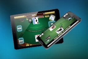 Image showing an online mobile real money blackjack
