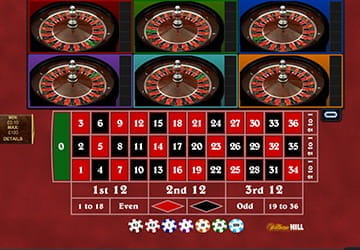 Screenshot of a Multi Wheel Roulette game from Playtech