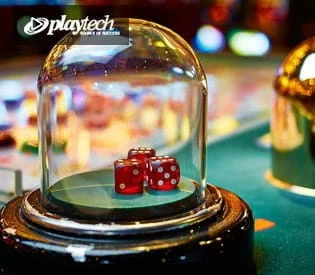 A promotional image for live casino Sic Bo from Playtech