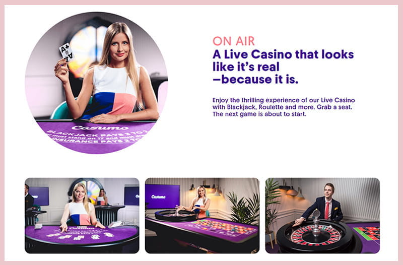 The Online Platform of Casumo Live Casino