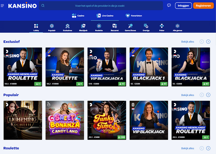 Het Online Platform van Kansino Live Casino 