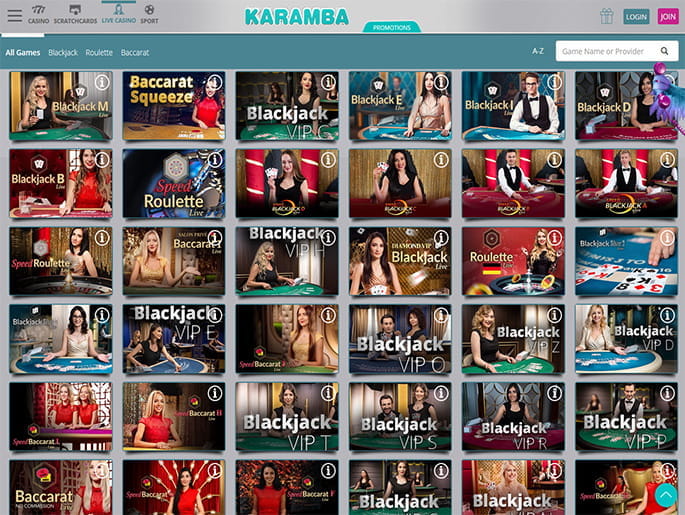 The Online Platform of Karamba Live Casino