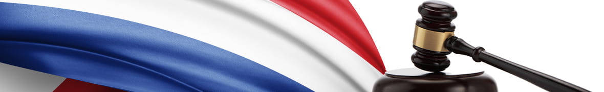 De Nederlandse vlag met juridische iconografie