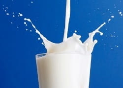 Glas mit Milch