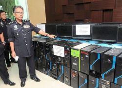 Computers seized illegal gambling