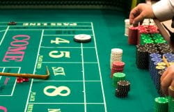 Craps table