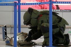 Explosives expert at airport