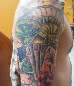 Gambling items tattoo