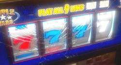 Gambling machine damaged