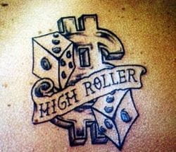 High-roller gambling tattoo