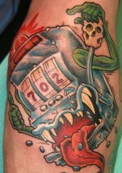 Monster slot tattoo