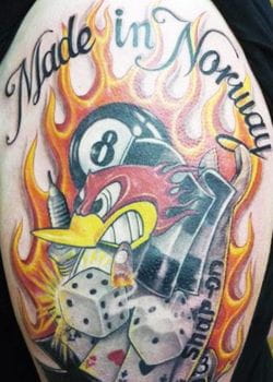 Norway gambling tattoo