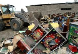 Slot machines destroyed