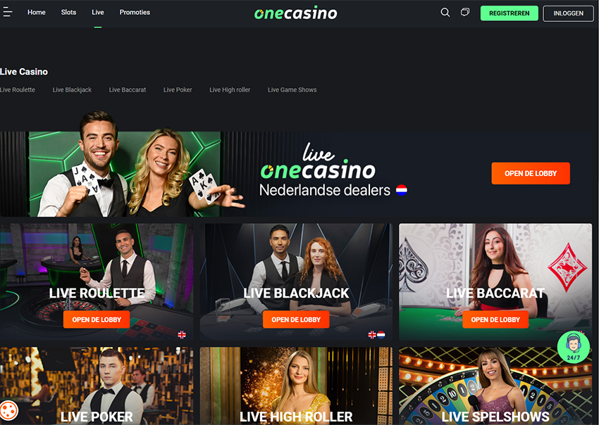 The Online Platform of One Casino Live  