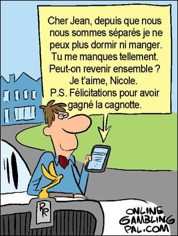L'ex gagne la cagnotte