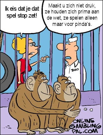 Apen dobbelen om pinda’s