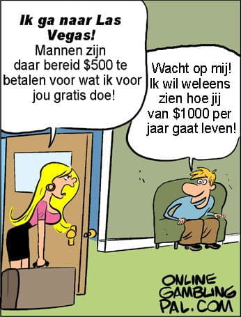 Vrouw gaat naar Las Vegas