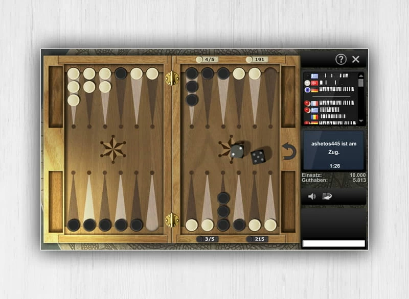 Backgammon live gegen Gegner aus aller Welt spielen