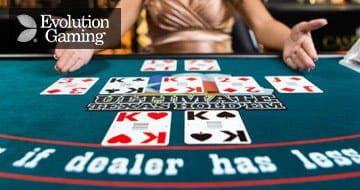 Unterschiedliche Einsätze an Evolution Gaming Live Casino Hold'em Tischen