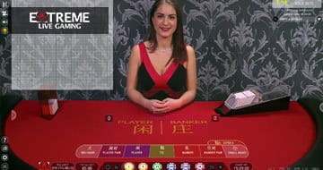 Die Tischeinsätze bei Extreme Live Baccarat beginnen bei einem Euro