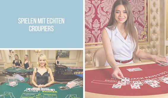 Im Live Casino mit echtem Croupier spielen. 