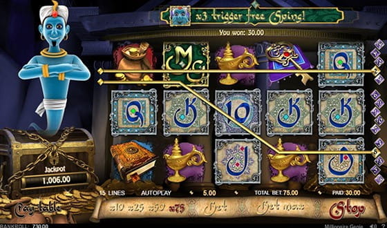 Einer der bekanntesten Progressive Slots ist Millionaire Genie