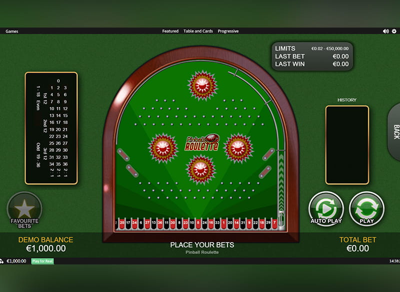 Das beliebte Pinball Roulette von Playtech