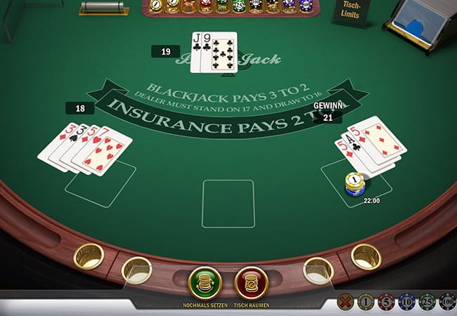 Nur eines von zahlreichen Tischspielen ist das klassische Blackjack