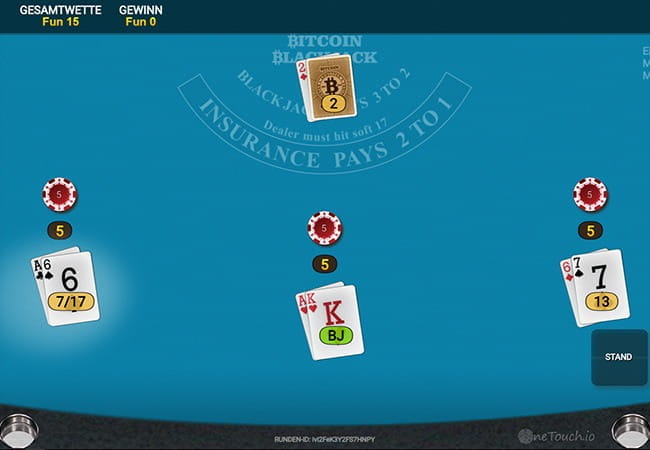 Blackjack, Roulette und viele weitere Tischspiele im BitCasino.io