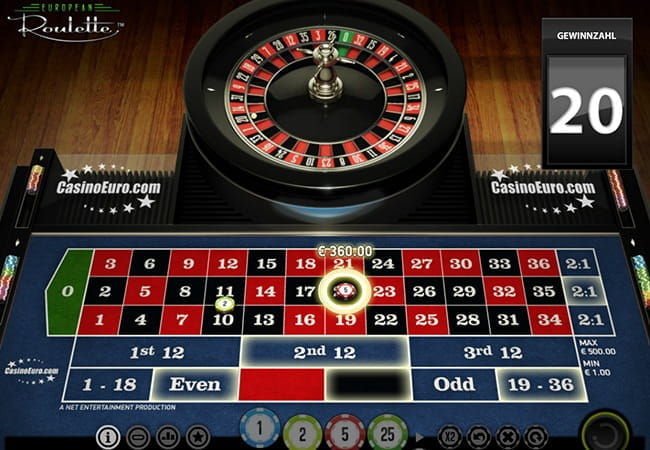 Roulette und viele weitere Tischspiele von NetEnt im CasinoEuro