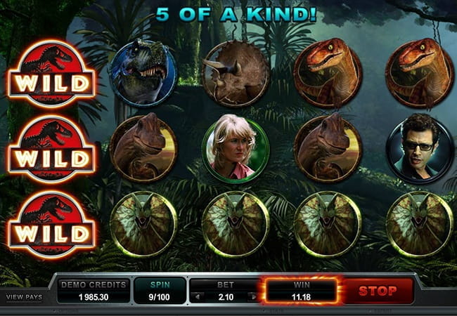 Jurassic Park ist eines von vielen Microgaming Spielen im PartyCasino