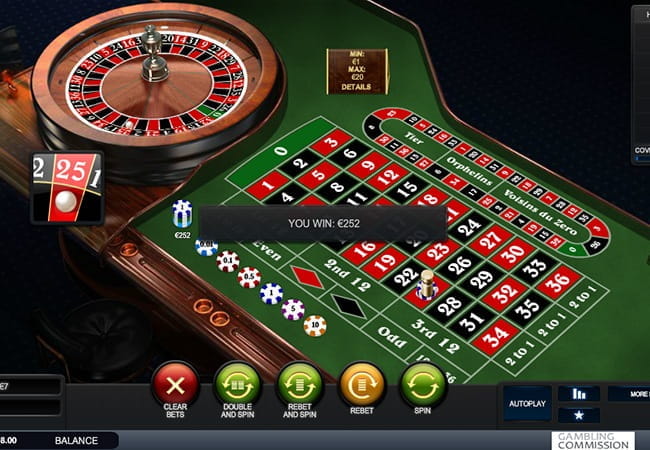 Roulette und weitere Tischspiele bei Eurogrand spielen