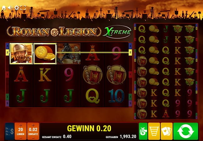 Roman Legion Xtreme ist ein toller Spielautomat mit gleich zwei verschiedenen Walzenfeldern