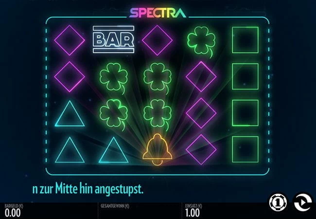 Spectra Spielautomat mit toller Neonlicht-Atmosphäre