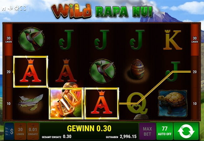 Exotische Thematik beim Wild Rapa Nui Spielautomat