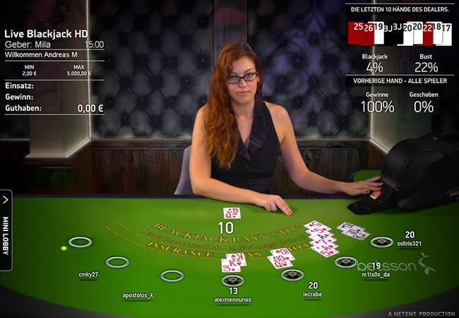 casino live games online