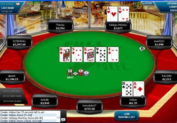 Texas Hold'em wird mit zwei eigenen und fünf aufdecken Karten gespielt