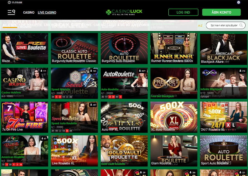 Online Platforme på CasinoLuck Live Casino 